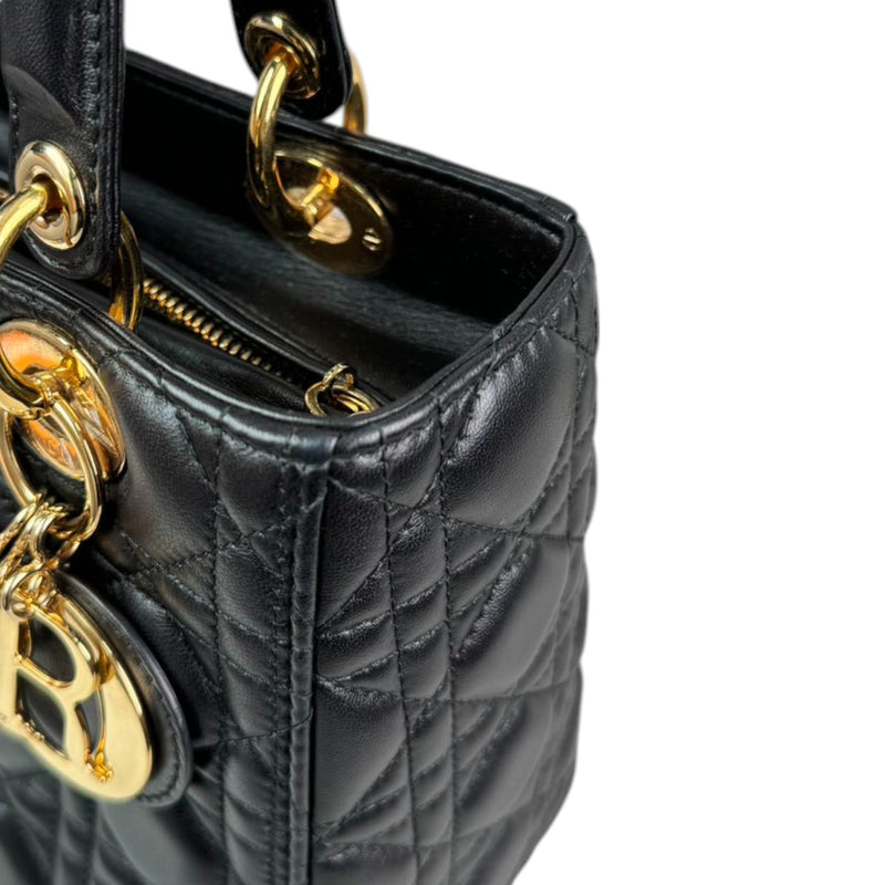Lady Dior Medium Lambskin Quilted Black GHW