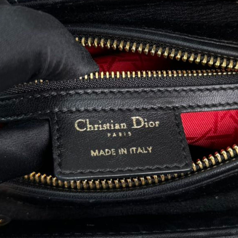 Lady Dior Medium Lambskin Quilted Black GHW