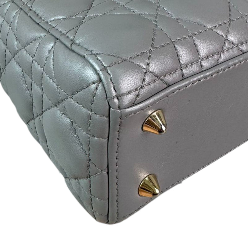 ABCDior Lady Dior Small Lambskin Cannage Grey GHW
