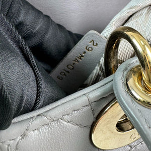 ABCDior Lady Dior Small Lambskin Cannage Grey GHW