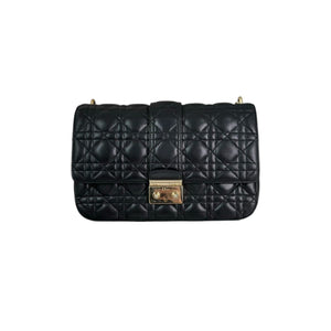 Miss Dior Flap Medium Lambskin Quilted Black GHW