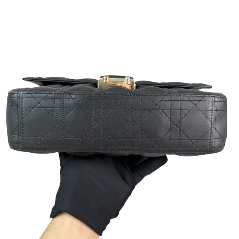 Miss Dior Flap Medium Lambskin Quilted Black GHW