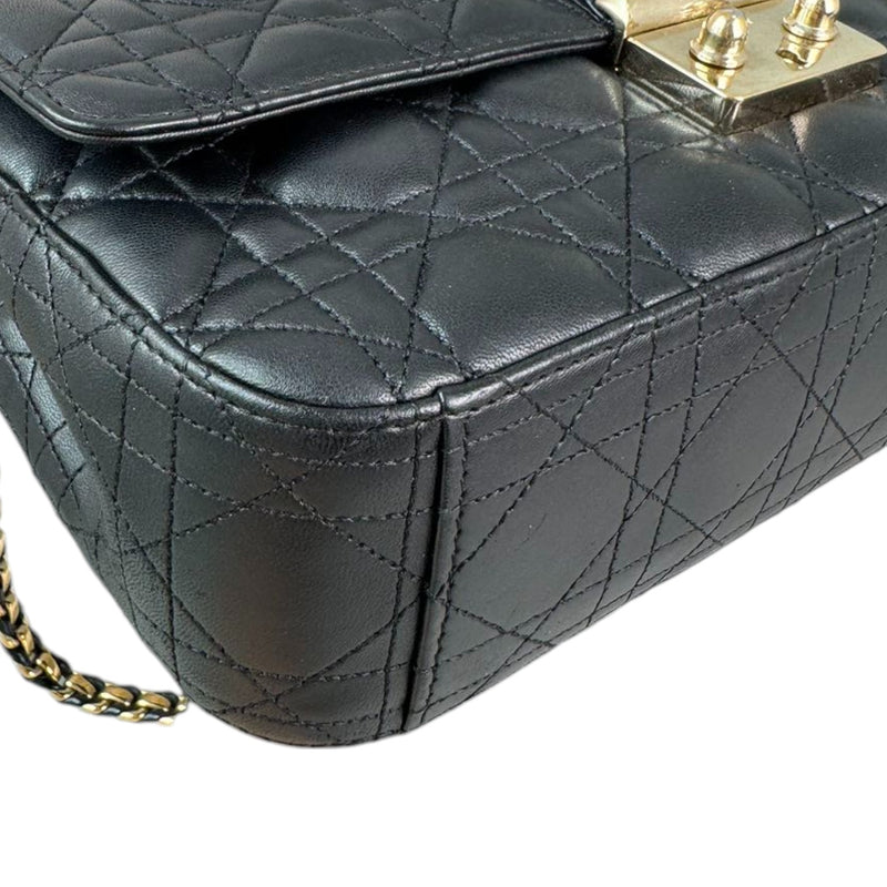 Miss Dior Flap Medium Lambskin Quilted Black GHW
