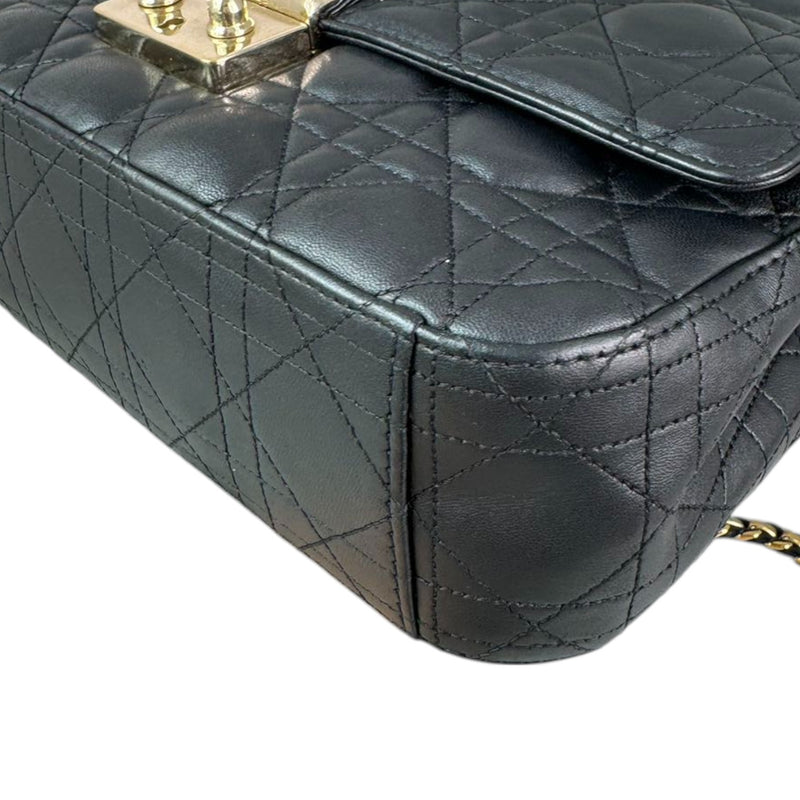 Miss Dior Flap Medium Lambskin Quilted Black GHW