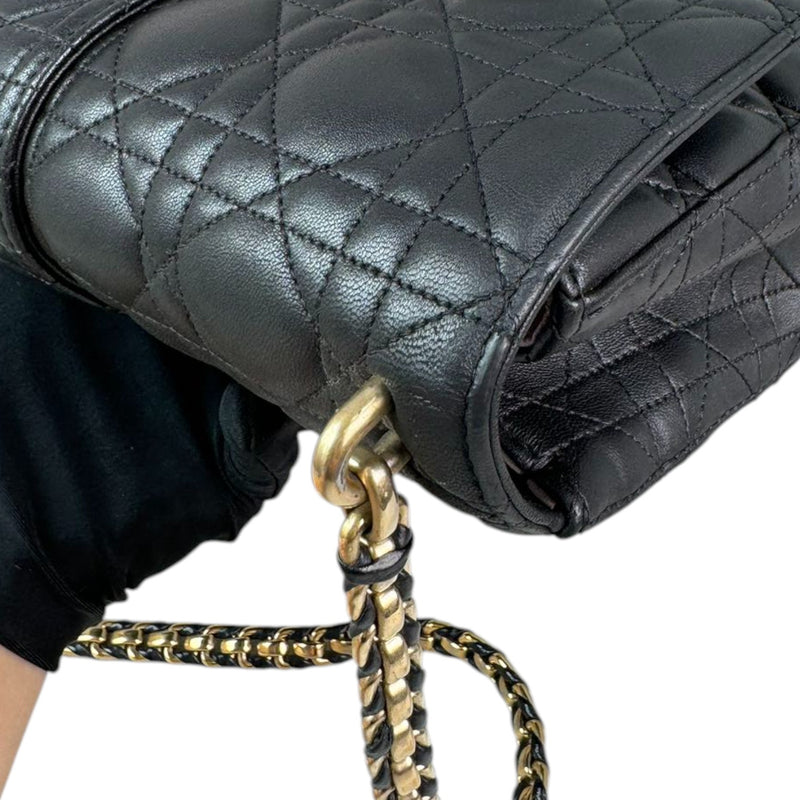 Miss Dior Flap Medium Lambskin Quilted Black GHW