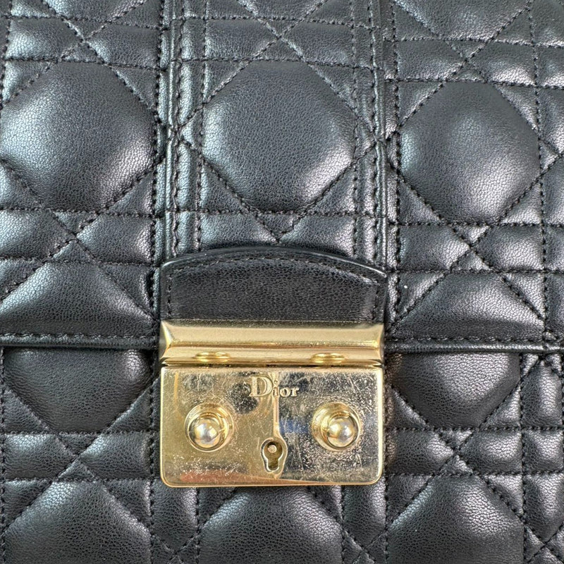 Miss Dior Flap Medium Lambskin Quilted Black GHW