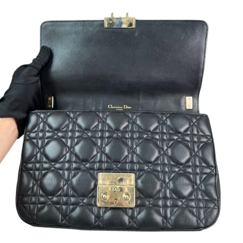 Miss Dior Flap Medium Lambskin Quilted Black GHW