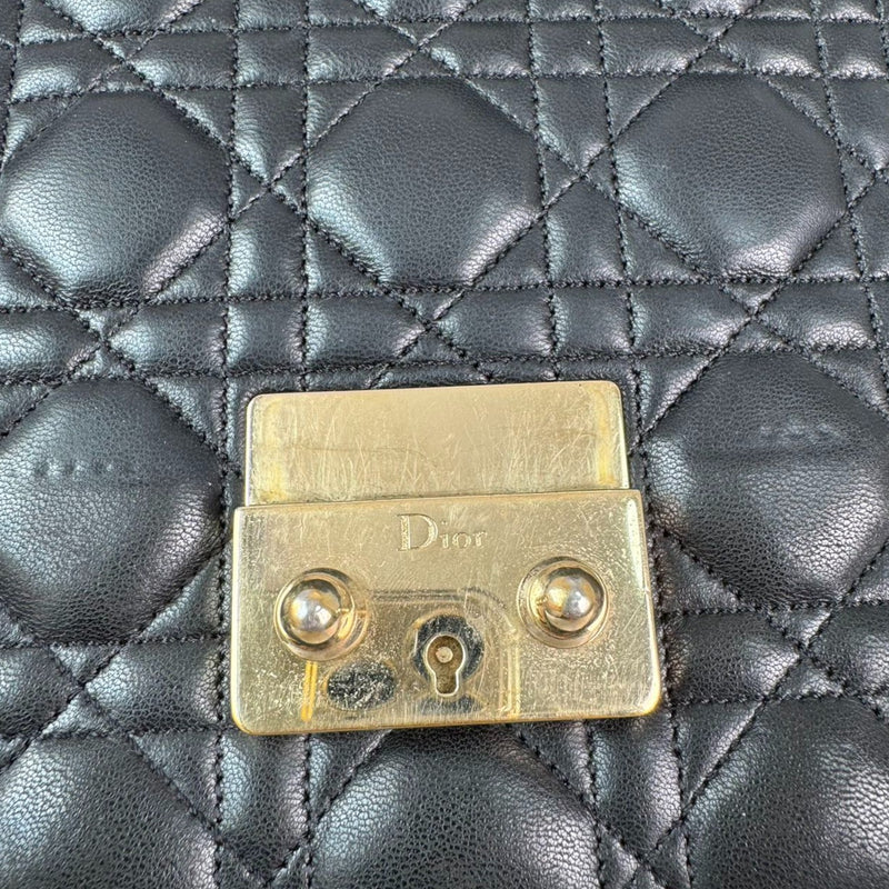 Miss Dior Flap Medium Lambskin Quilted Black GHW