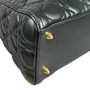 Lady Dior Medium Lambskin Quilted Black GHW