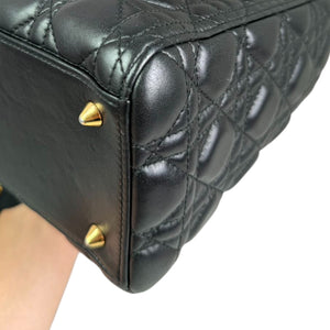 Lady Dior Medium Lambskin Quilted Black GHW
