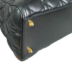 Lady Dior Medium Lambskin Quilted Black GHW