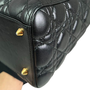 Lady Dior Medium Lambskin Quilted Black GHW