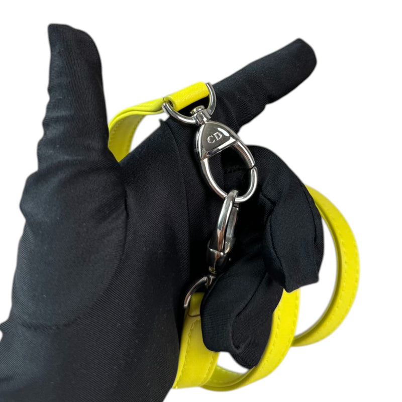 Lady Dior Tri-Color Medium Lambskin Yellow Navy Pink SHW