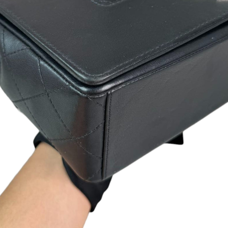 Mademoiselle Flap Sheepskin Quilted Black SHW