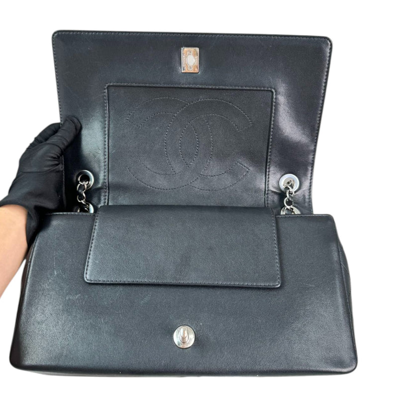 Mademoiselle Flap Sheepskin Quilted Black SHW