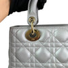 Lady Dior Medium Lambskin Cannage Silver GHW