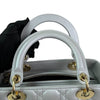 Lady Dior Medium Lambskin Cannage Silver GHW
