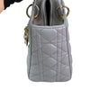 Lady Dior Medium Lambskin Cannage Silver GHW