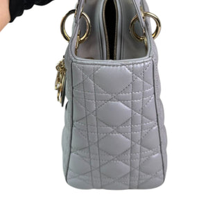 Lady Dior Medium Lambskin Cannage Silver GHW