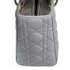 Lady Dior Medium Lambskin Cannage Silver GHW