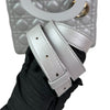 Lady Dior Medium Lambskin Cannage Silver GHW