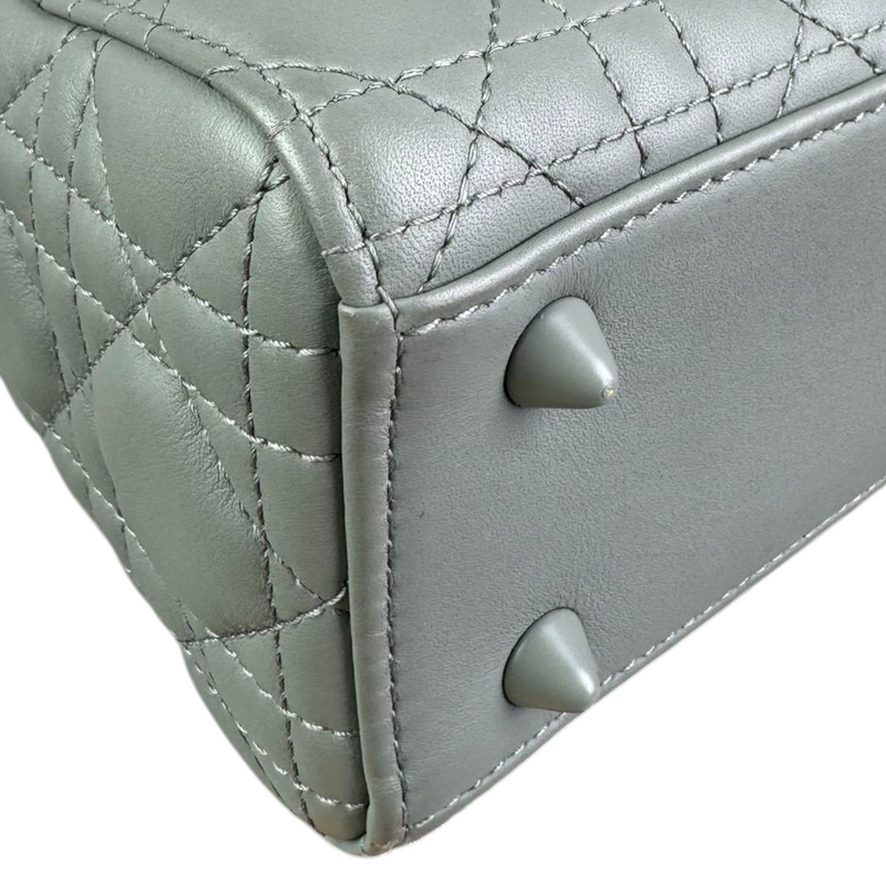 My ABCDior Lady Dior Small Ultra Matte Calfskin Grey