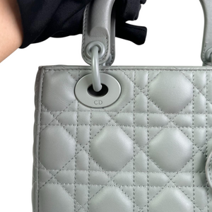 My ABCDior Lady Dior Small Ultra Matte Calfskin Grey
