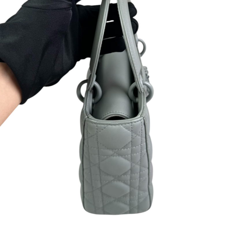 My ABCDior Lady Dior Small Ultra Matte Calfskin Grey