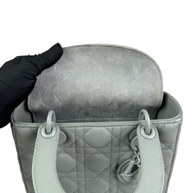My ABCDior Lady Dior Small Ultra Matte Calfskin Grey