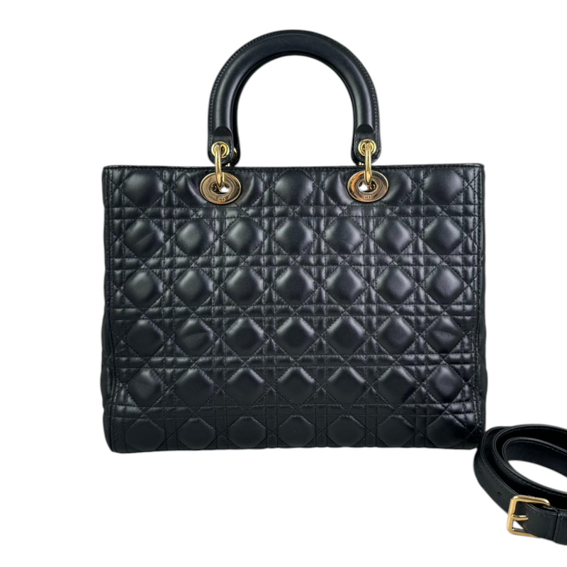 Lady Dior Large Lambskin Black GHW