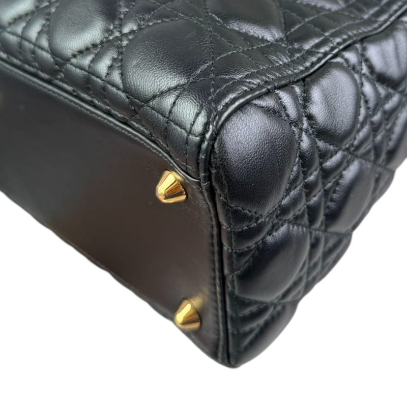 Lady Dior Large Lambskin Black GHW