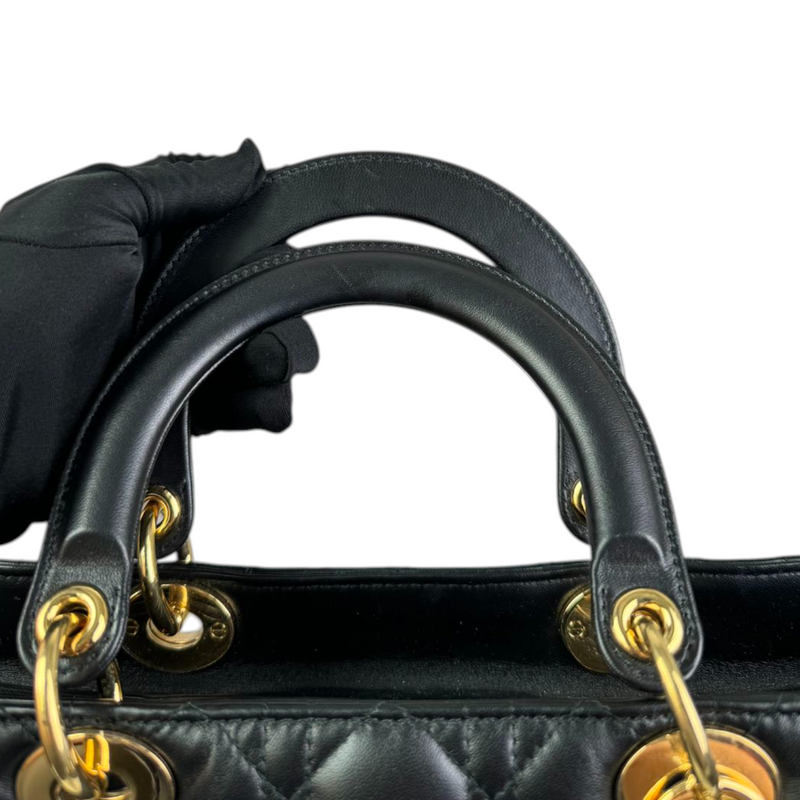 Lady Dior Large Lambskin Black GHW