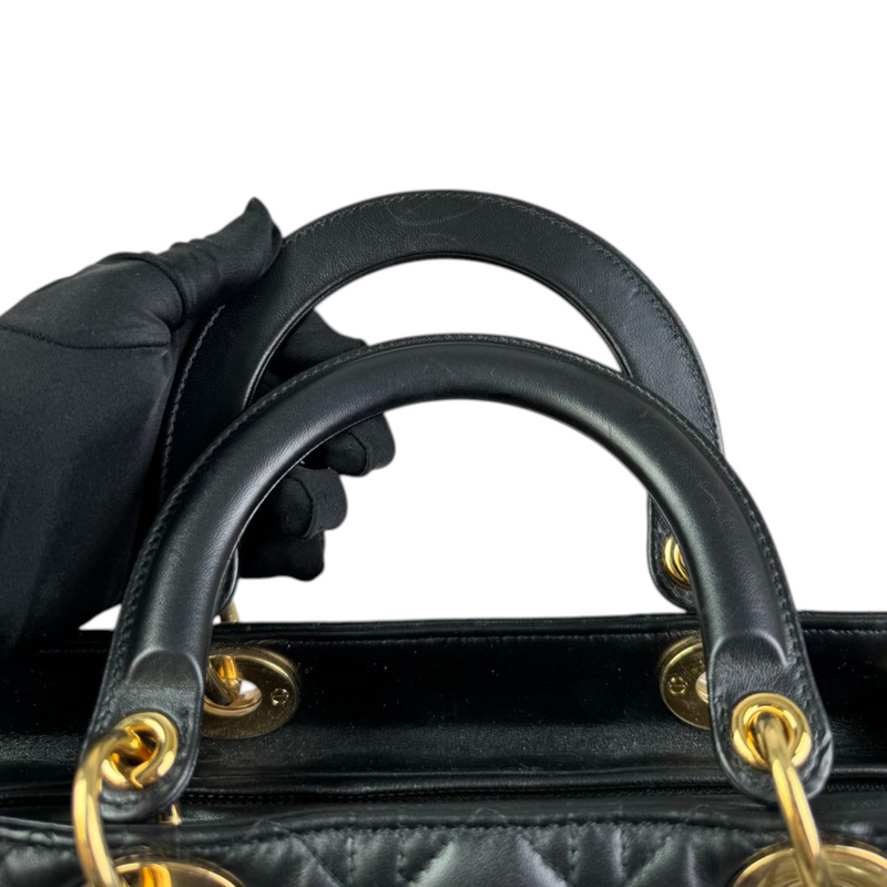 Lady Dior Large Lambskin Black GHW