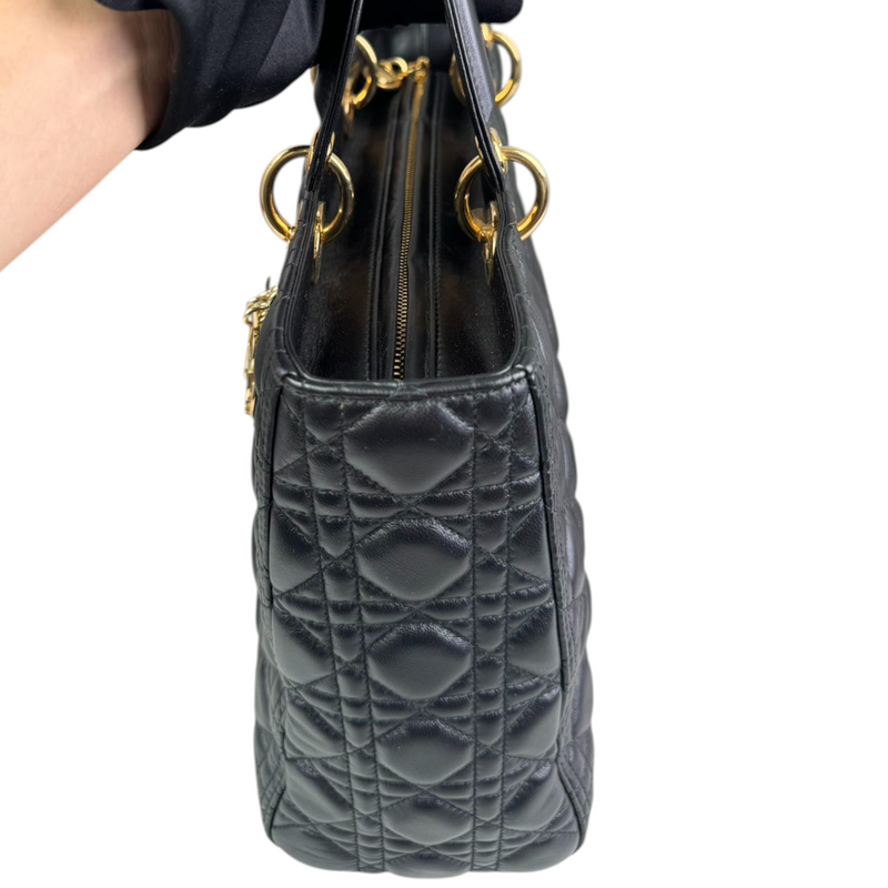 Lady Dior Large Lambskin Black GHW
