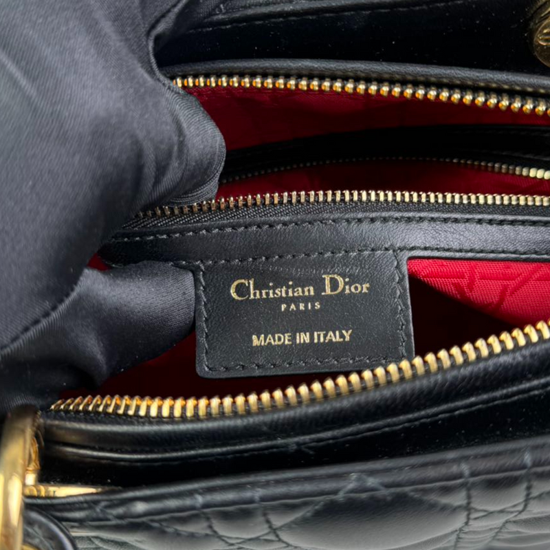 Lady Dior Large Lambskin Black GHW