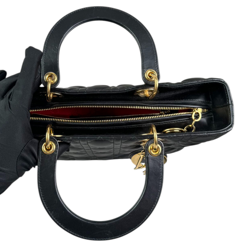 Lady Dior Large Lambskin Black GHW