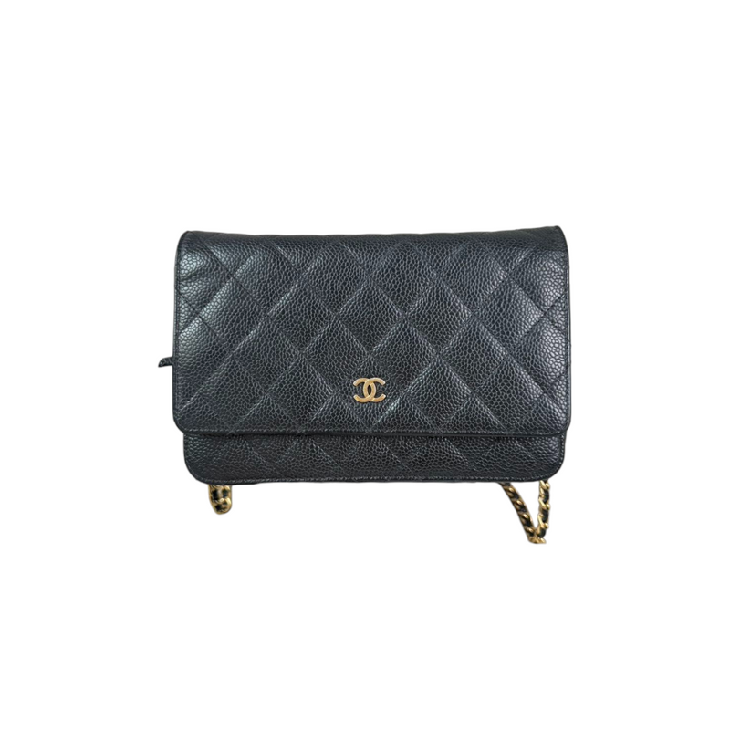 Wallet On Chain WOC Caviar Quilted Black GHW