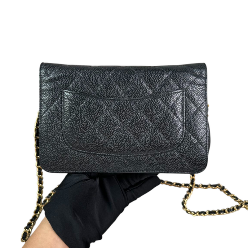 Wallet On Chain WOC Caviar Quilted Black GHW