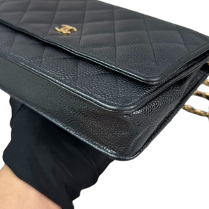 Wallet On Chain WOC Caviar Quilted Black GHW