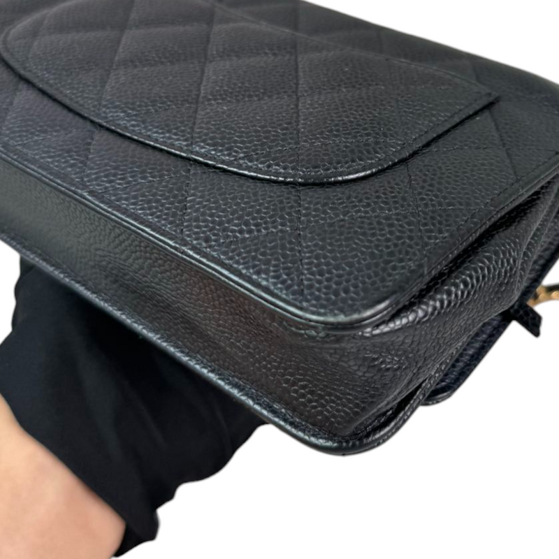 Wallet On Chain WOC Caviar Quilted Black GHW
