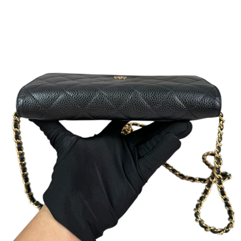 Wallet On Chain WOC Caviar Quilted Black GHW