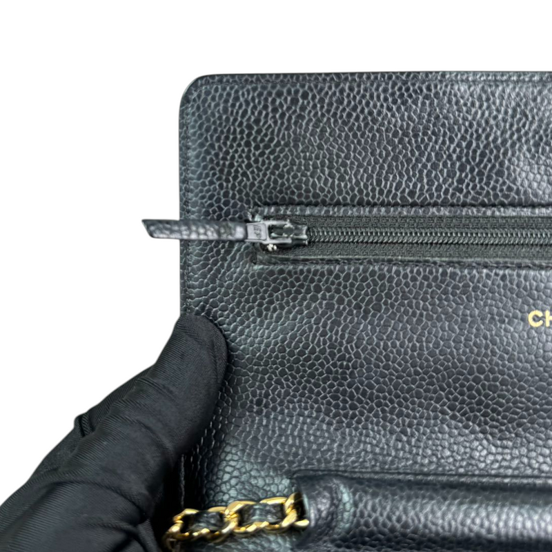 Wallet On Chain WOC Caviar Quilted Black GHW
