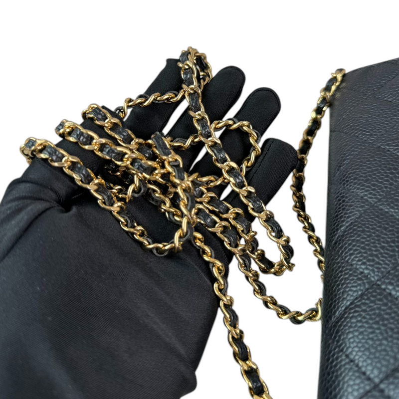 Wallet On Chain WOC Caviar Quilted Black GHW
