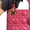 Lady Dior Mini Lambskin Cannage Pink GHW