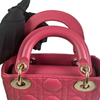 Lady Dior Mini Lambskin Cannage Pink GHW