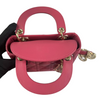 Lady Dior Mini Lambskin Cannage Pink GHW