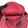Lady Dior Mini Lambskin Cannage Pink GHW