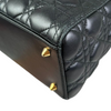 Lady Dior Medium Lambskin Cannage Black GHW