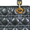 Lady Dior Medium Lambskin Cannage Black GHW