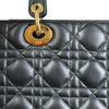 Lady Dior Medium Lambskin Cannage Black GHW